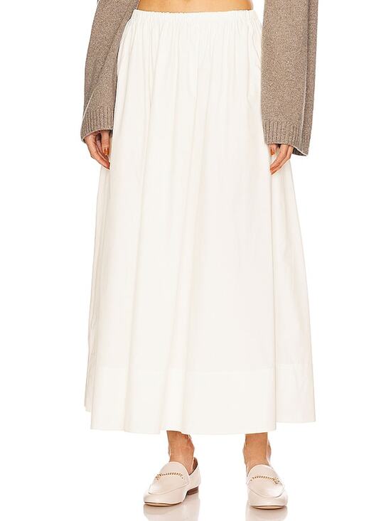 Helsa Dresses & Skirts - Helsa Crisp White Poplin Midi Skirt Size XS